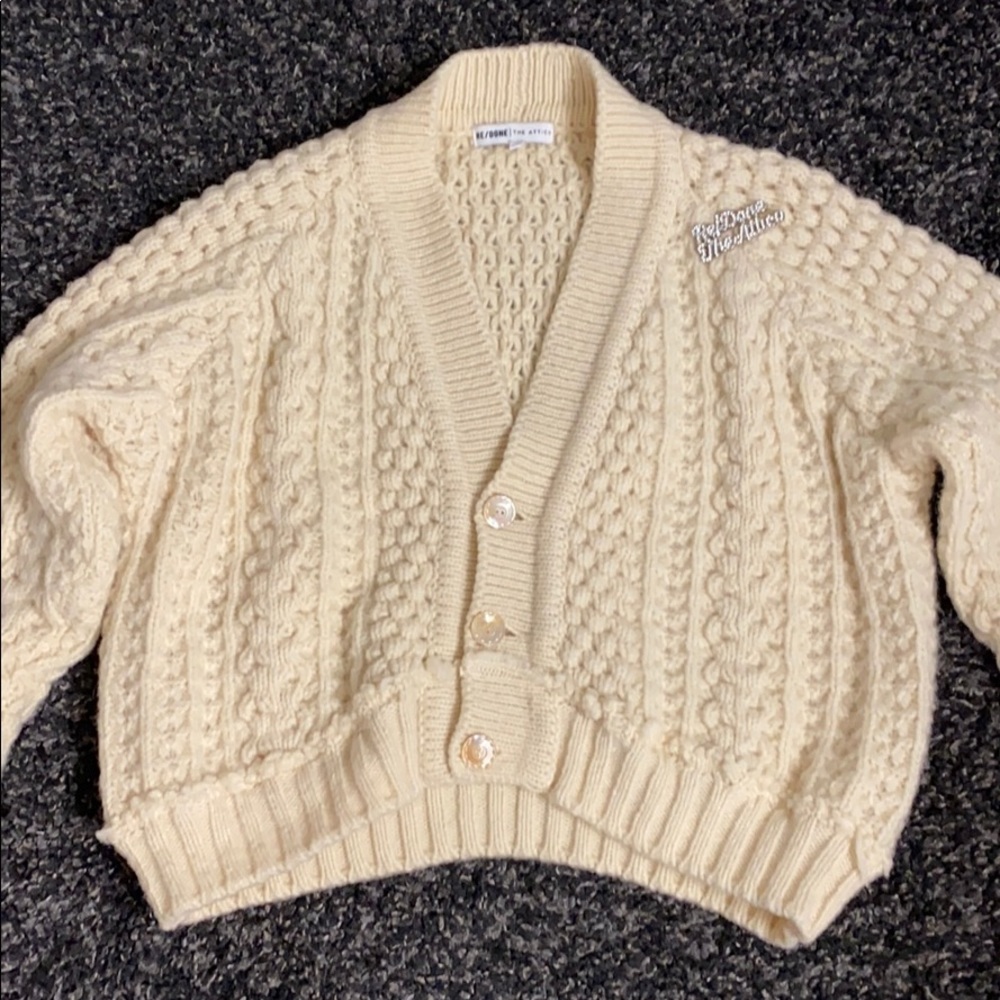 RE/DONE x Attico Cropped Cardigan